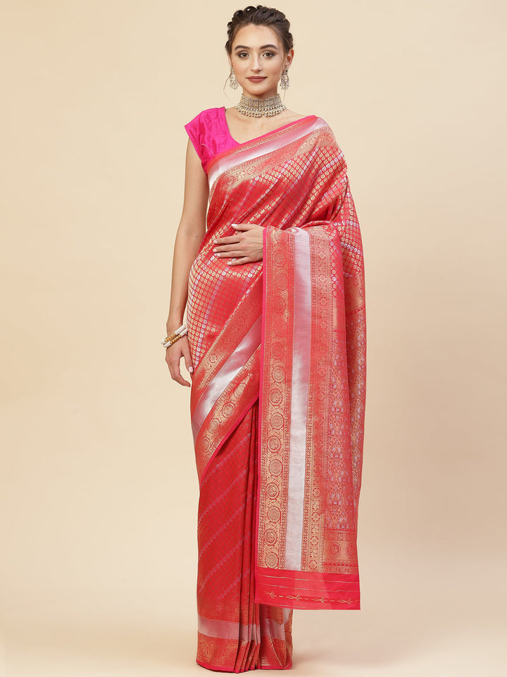 Zari Border Booti Cotton Woven Saree