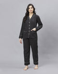 Black Cotton Printed Comfort Wear