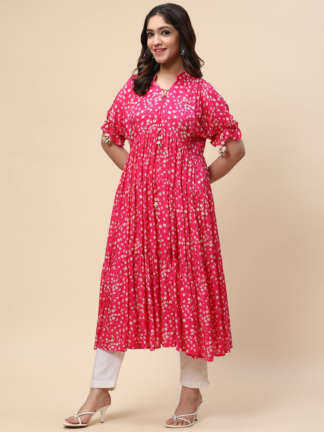 Printed Muslin Anarkali Kurta