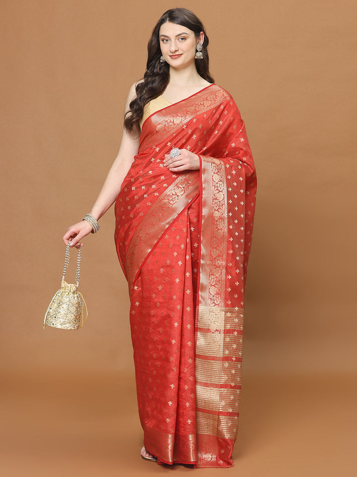 Zari Border Art Silk Woven Saree