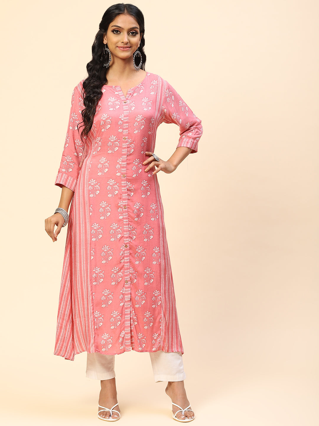 Printed Muslin Straight Kurta