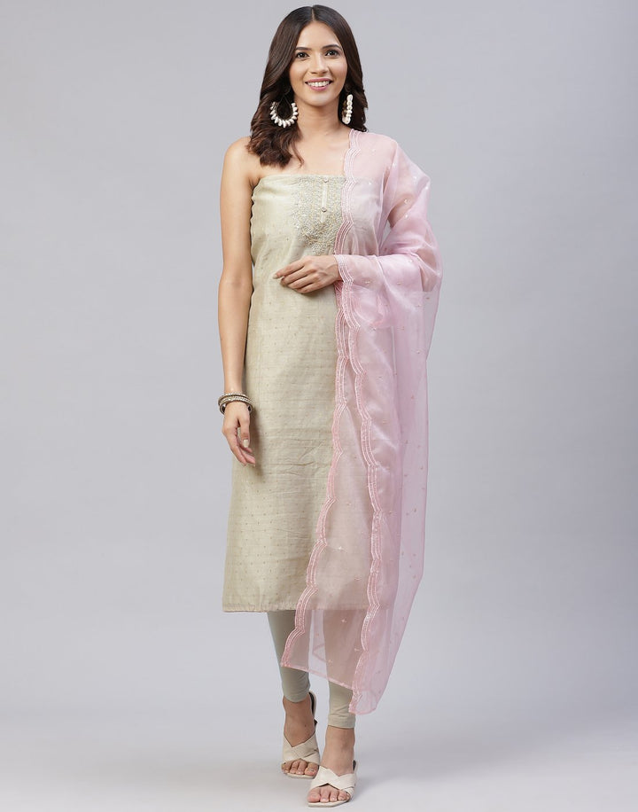 Chanderi Embroidered Suit piece