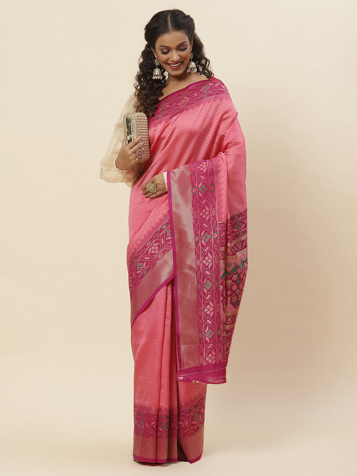 Zari Jaal Woven Handloom Saree