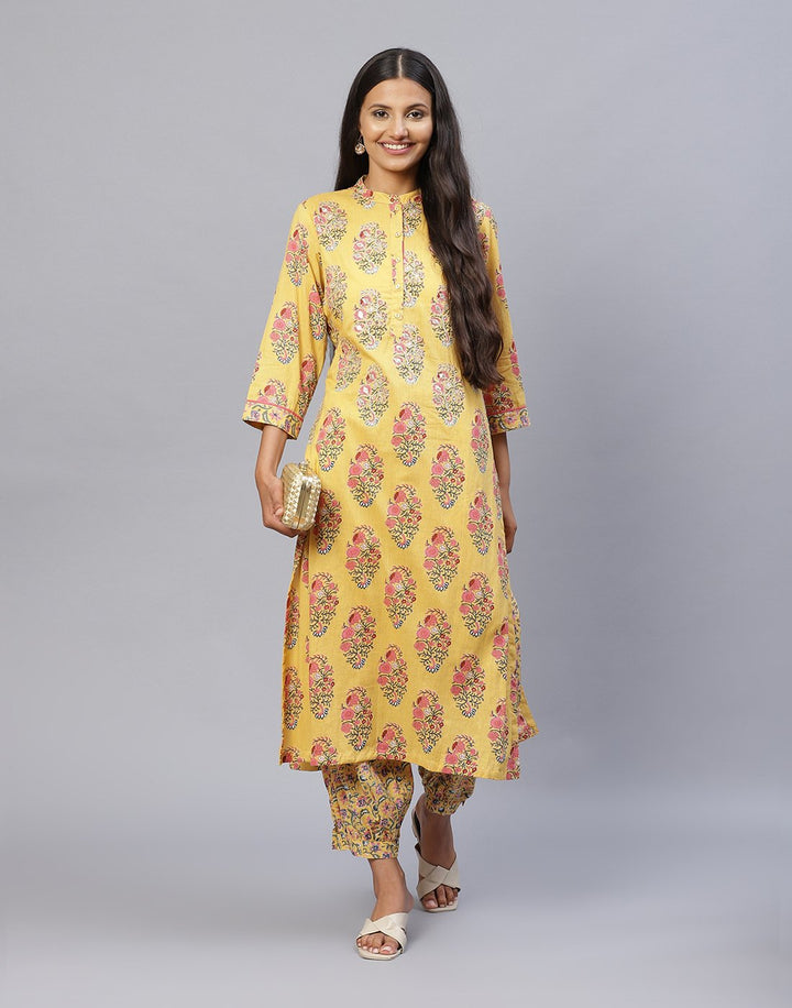 Cotton Printed Kurti Palazzo Pant set