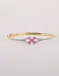 Gold Plated Bracelet Embellished With Diamond Stone