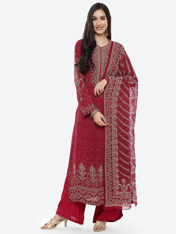 Green Digital Printed Crepe Salwaar Kameez Stitched Suit