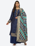 Zari Booti Neck Zari Embroidered Handloom Kurta With Garara & Dupatta
