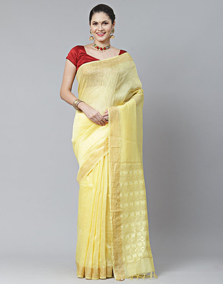 Cotton Linen Saree
