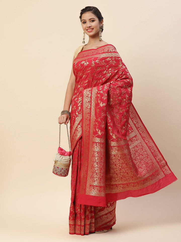 Zari Zaal Art Handloom Woven Saree