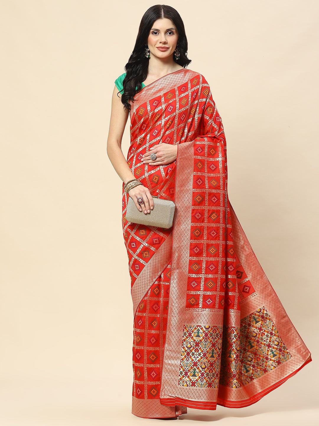 Zari Jaal Woven Art Silk Banarsi Saree