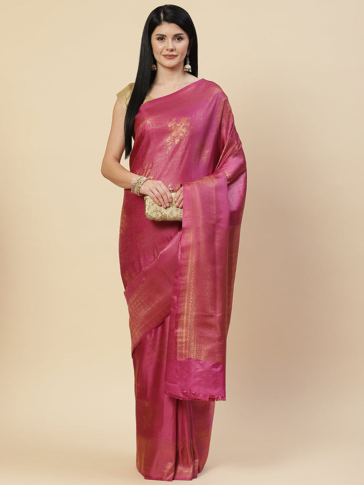 Zari Jaal Handloom Woven Saree
