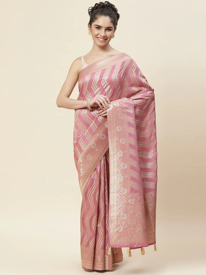 Zari Jaal Handloom Woven Saree