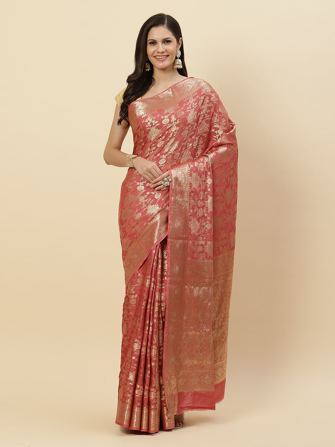 Zari Jaal Art Handloom Woven Saree