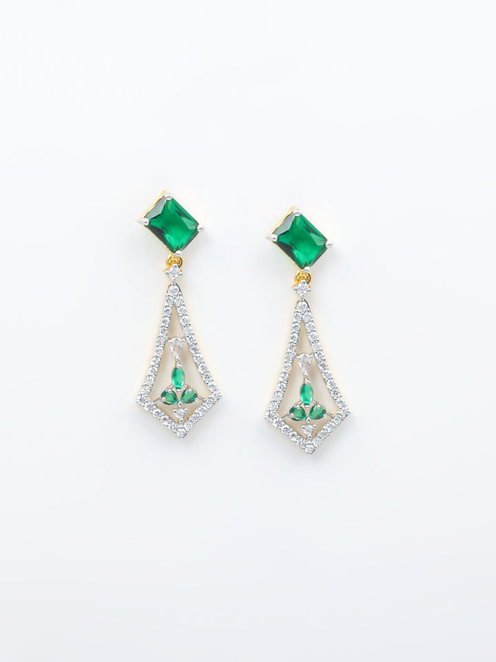 White Stones Drop &amp; Danglers Earrings
