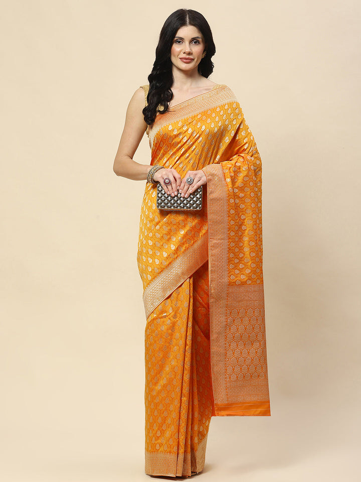 Zari Booti Woven Art Silk Banarsi Saree