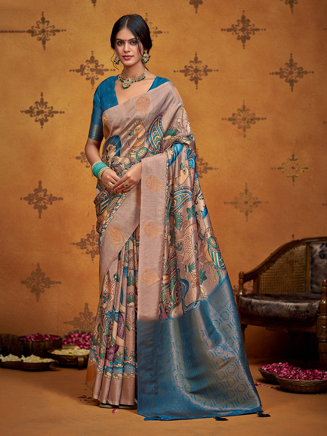 Printed Art Silk Saree
