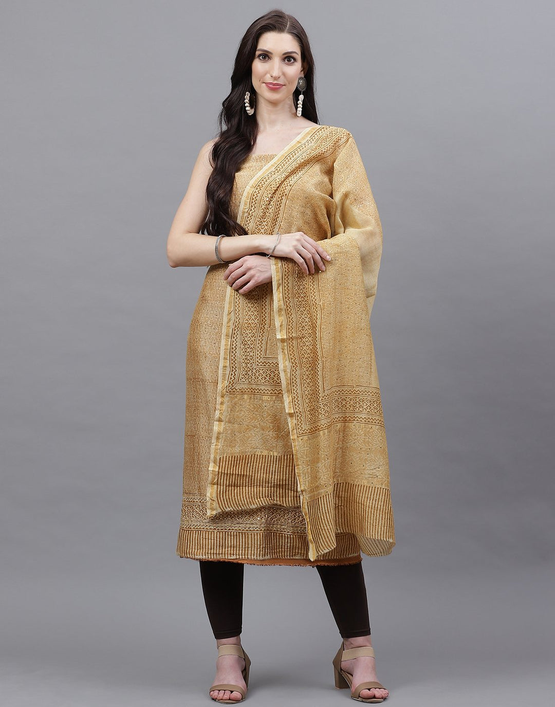 Fine Maheshwari Printed Suit Piece