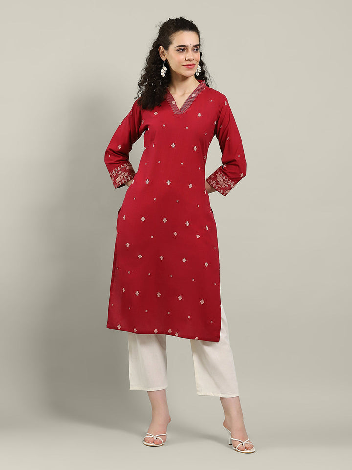 Printed Cotton Blend Kurta