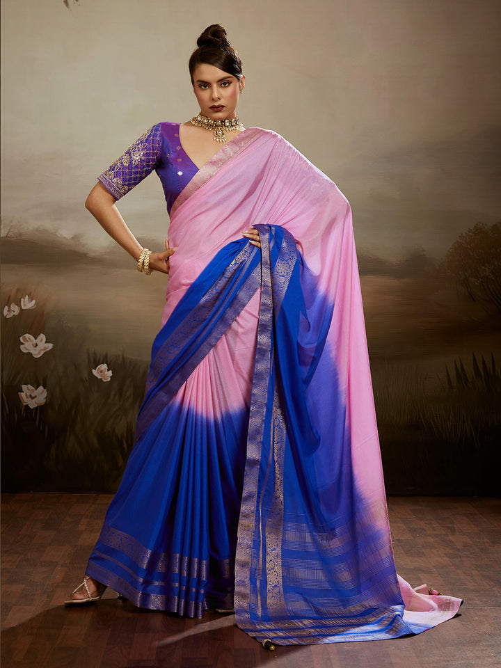 Plain Chiffon Saree