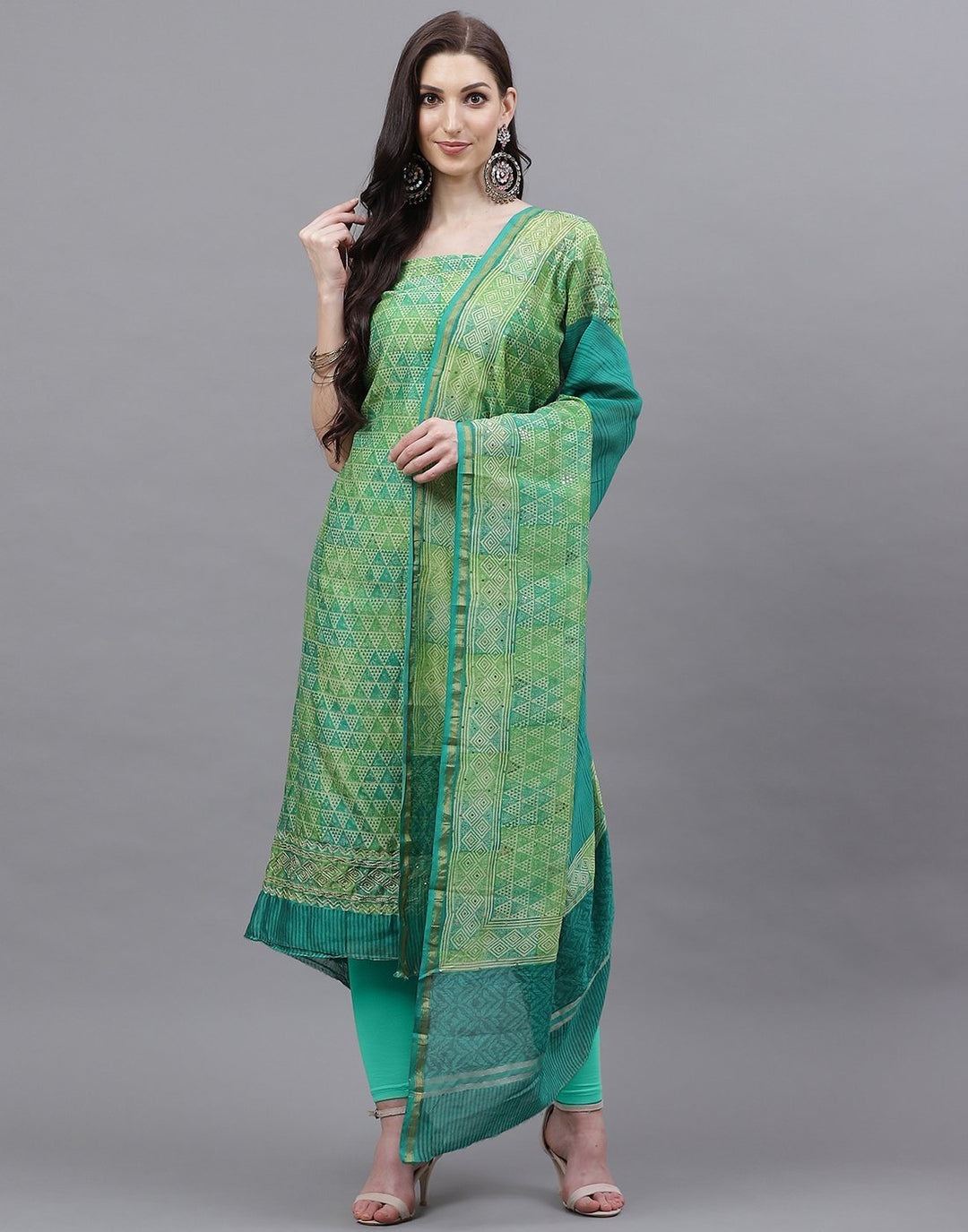 Fine Maheshwari Printed Suit Piece