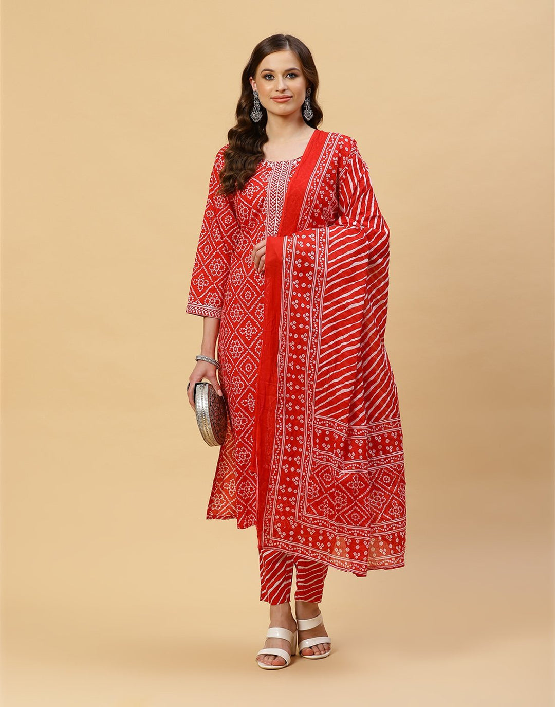 Printed Cotton Salwar Kameez Stitched Suit With Dupatta
