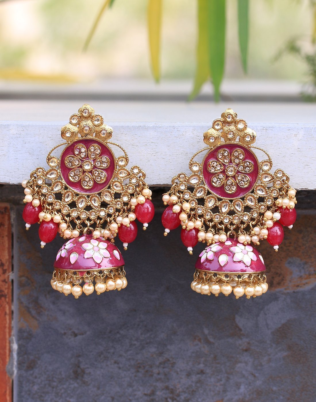 MBZ Meena Bazaar-Gold Plated Earrings