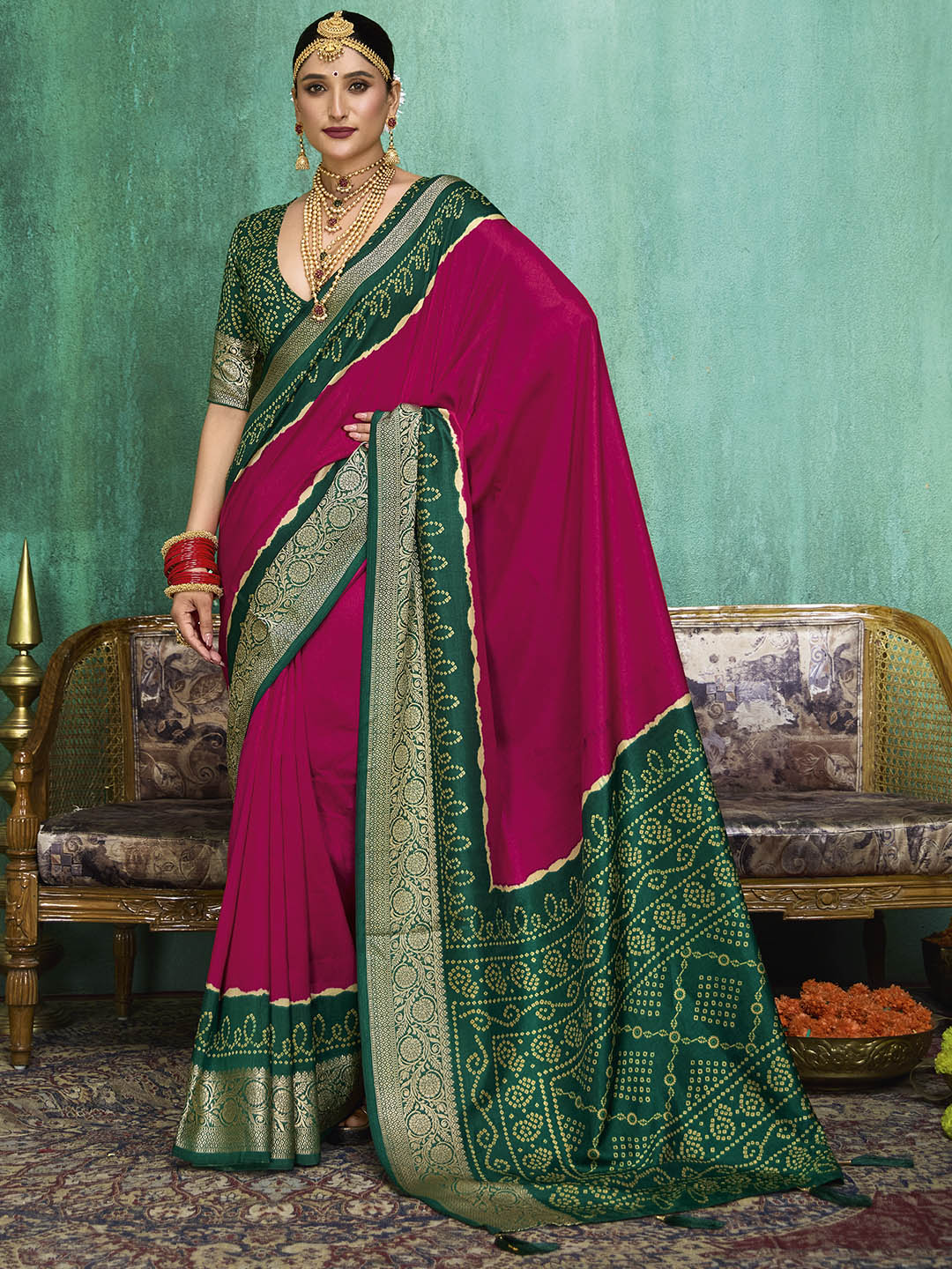Printed Art Silk Saree