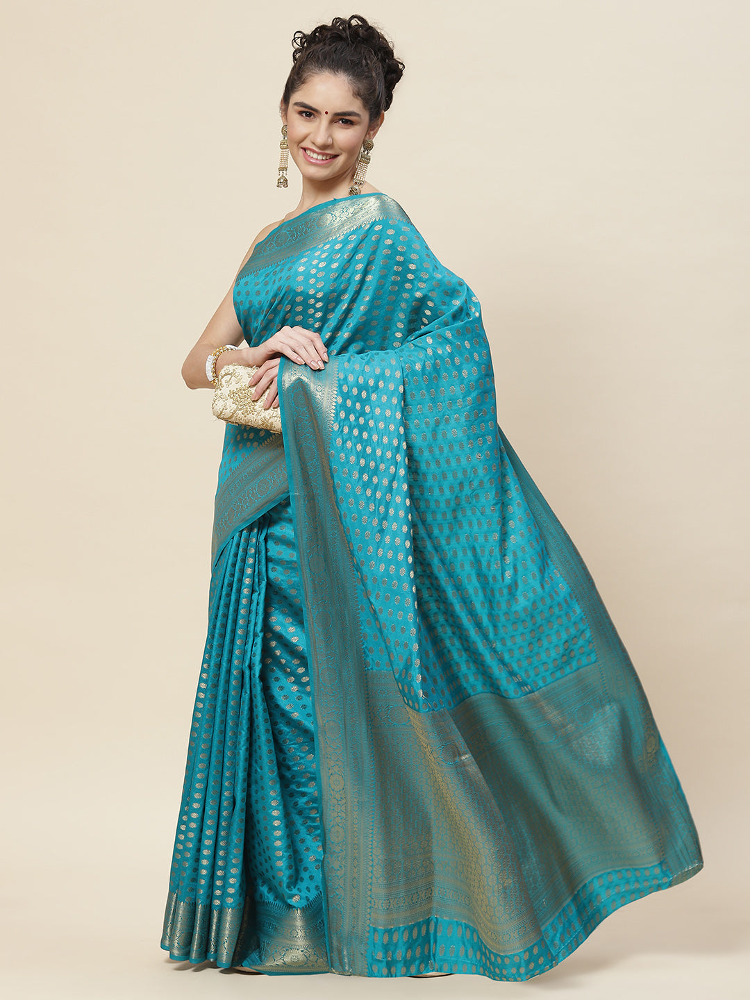 Zari Booti Handloom Woven Saree
