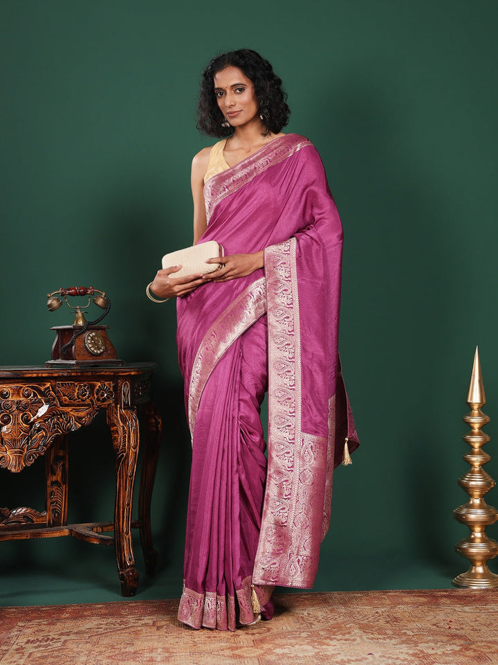 Woven Design Cotton Blend Saree