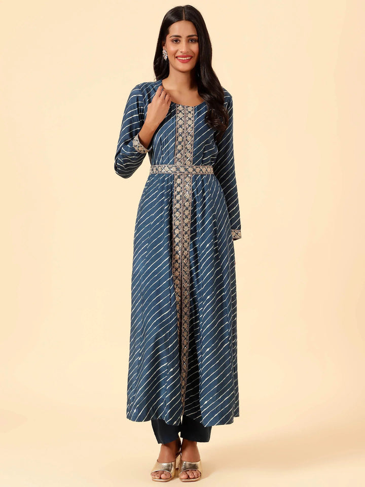 Printed Cotton Kurta With Pants