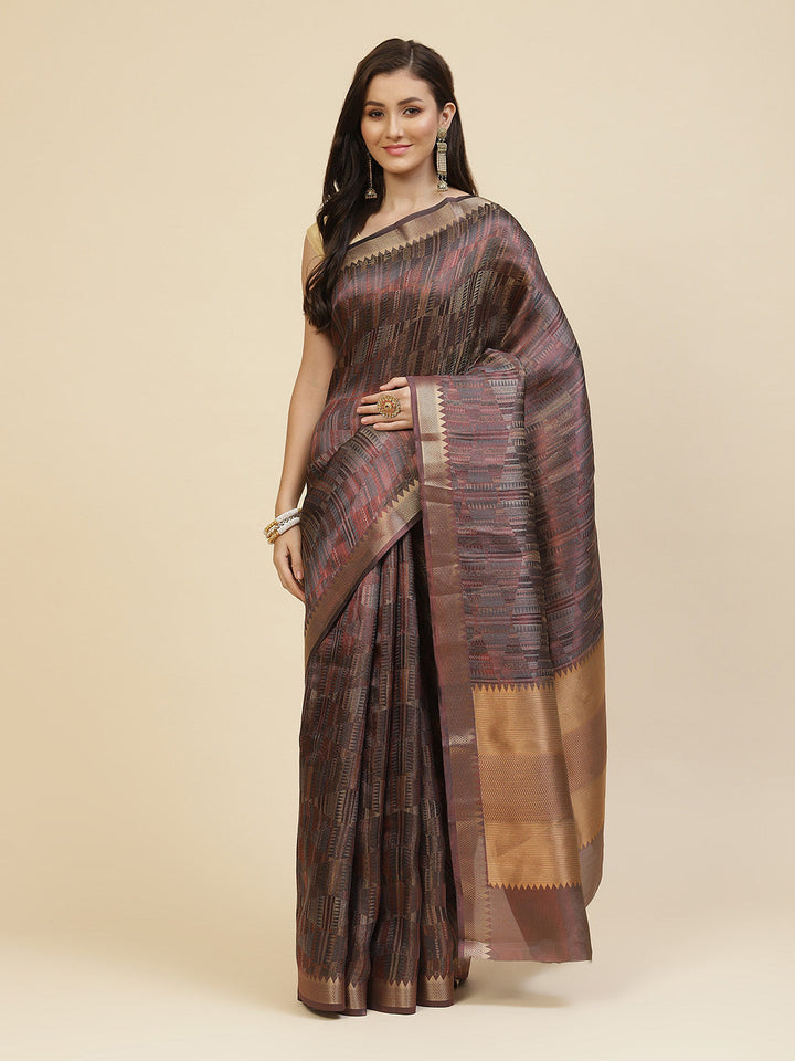 Zari Jaal Cotton Woven Saree