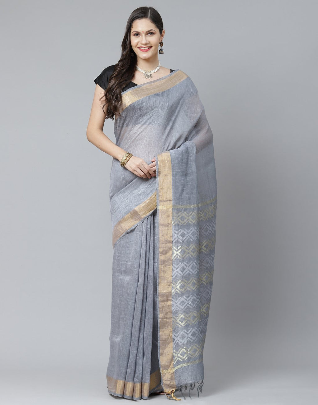 Cotton Linen Saree