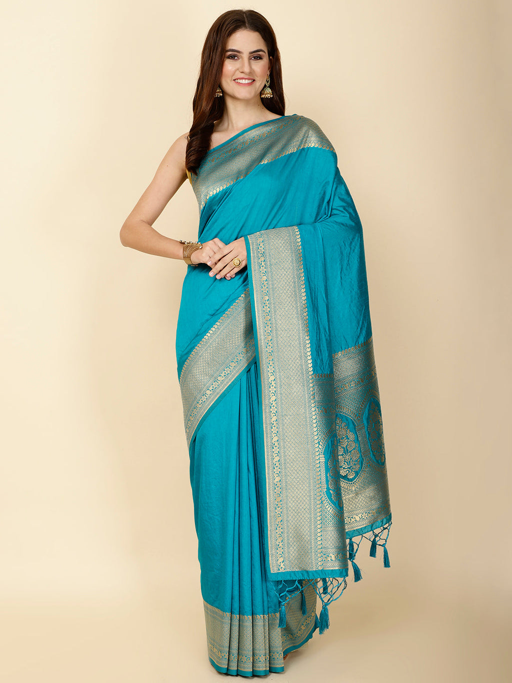 Zari Border Woven Handloom Saree