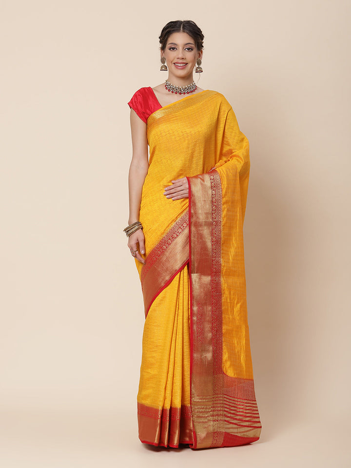 Zari Border Art Handloom Woven Saree