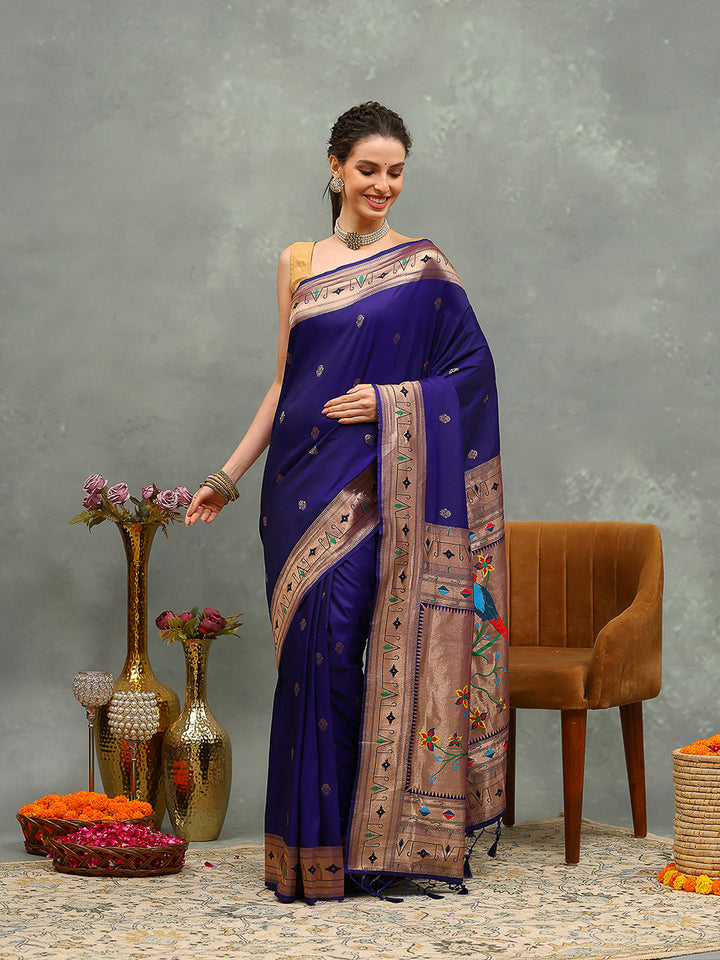Woven Design Cotton Blend Saree