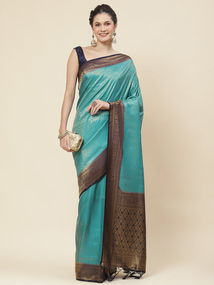 Zari Jaal Woven Handloom Saree