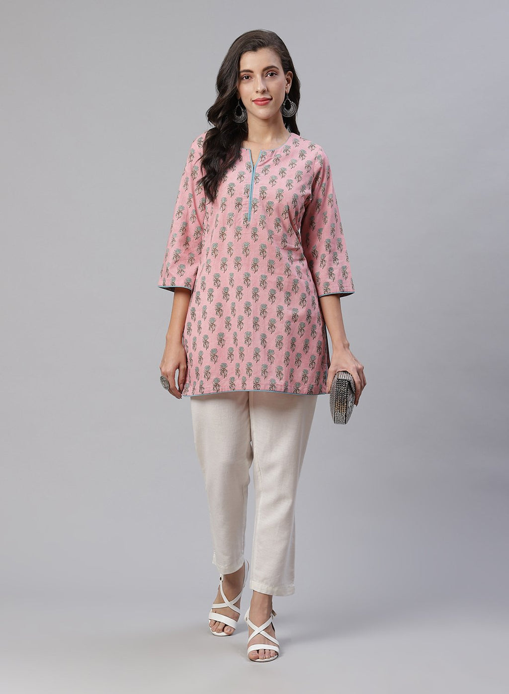 Printed Cotton Short Kurti