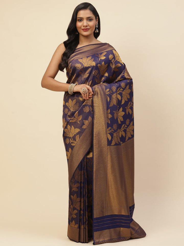 Brocade Zari Jaal Handloom Woven Saree