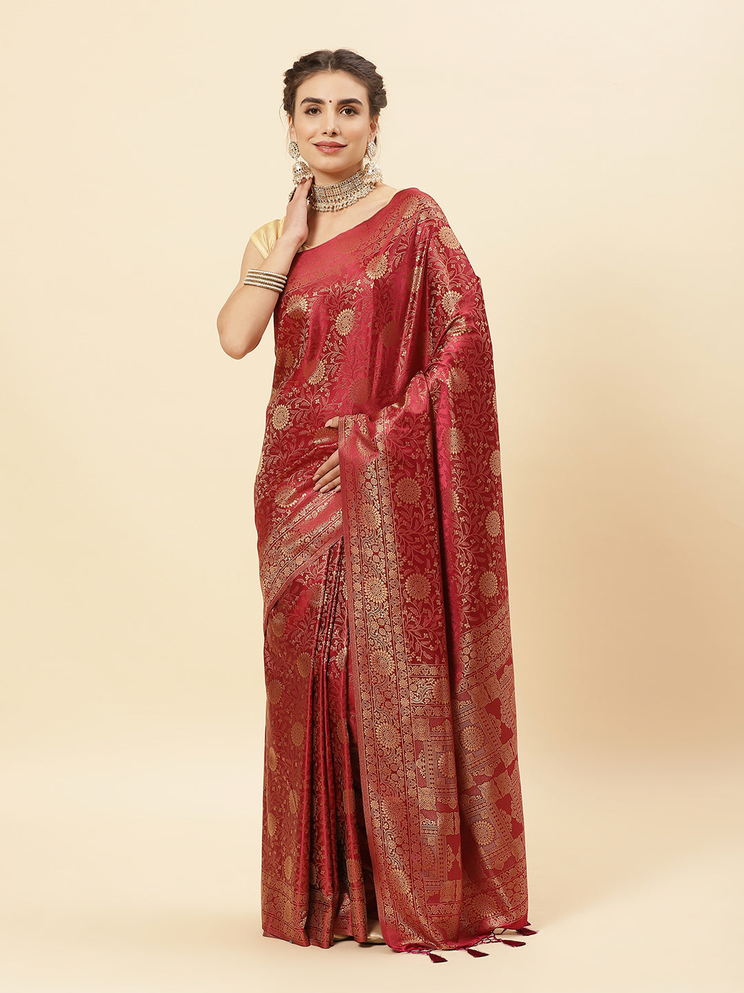 Zari Jaal Art Handloom Saree
