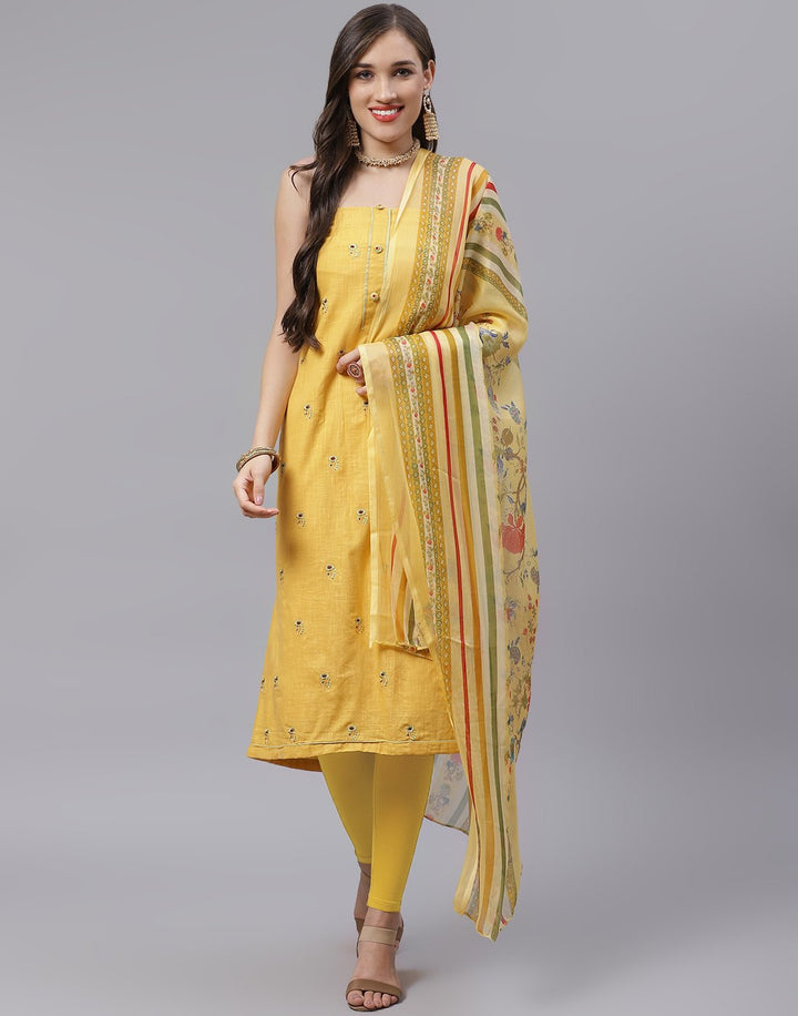 Cotton Embroidered Suit Piece