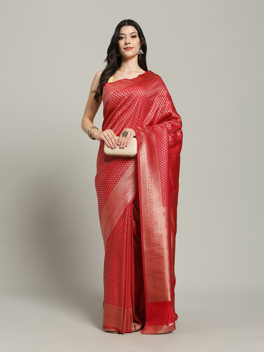 Zari Jaal Art Silk Woven Saree