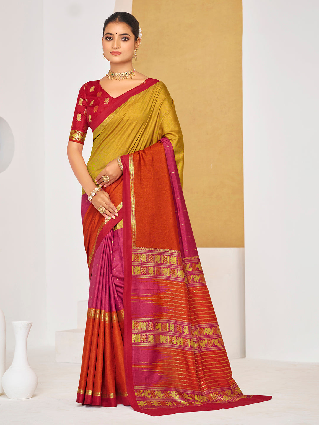Printed Art Silk Saree