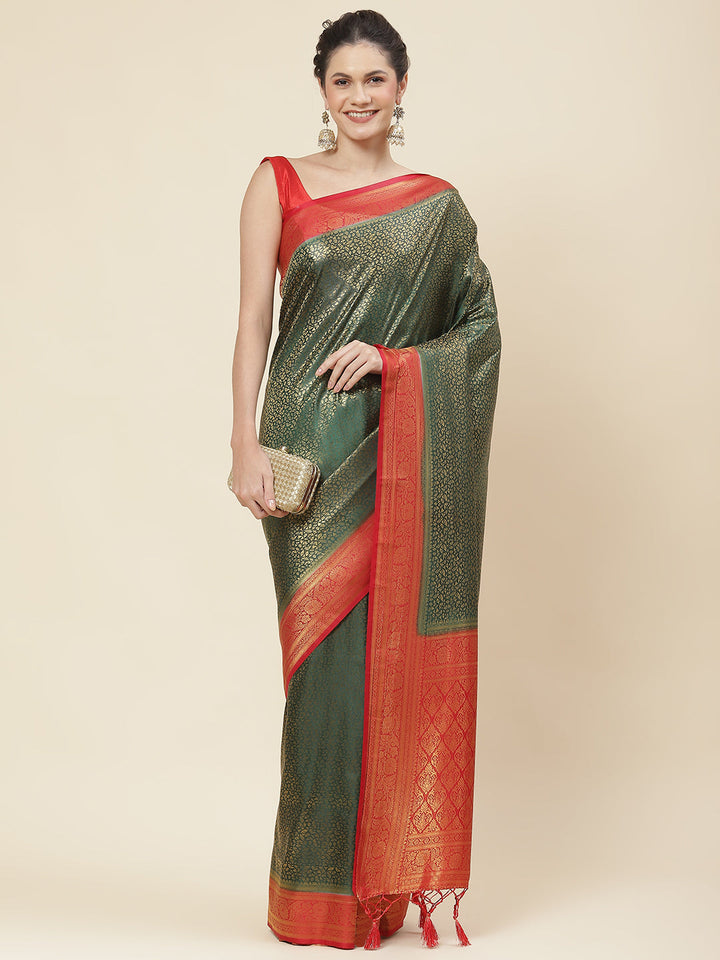 Zari Jaal Woven Handloom Saree
