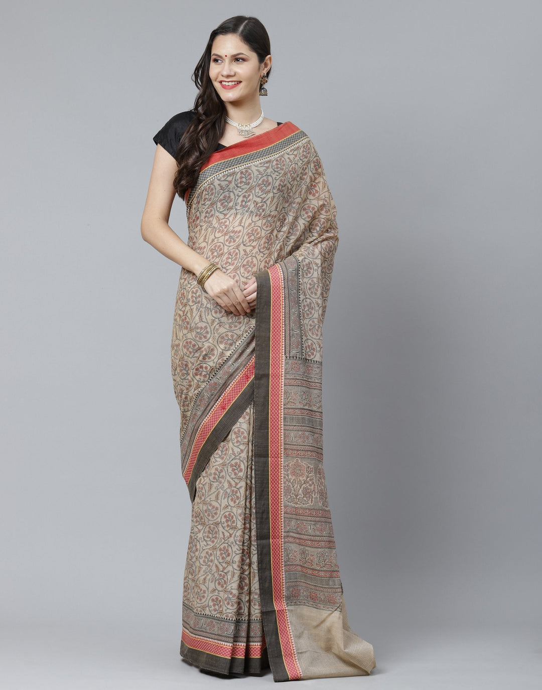 Traditional Cotton Printed Saree