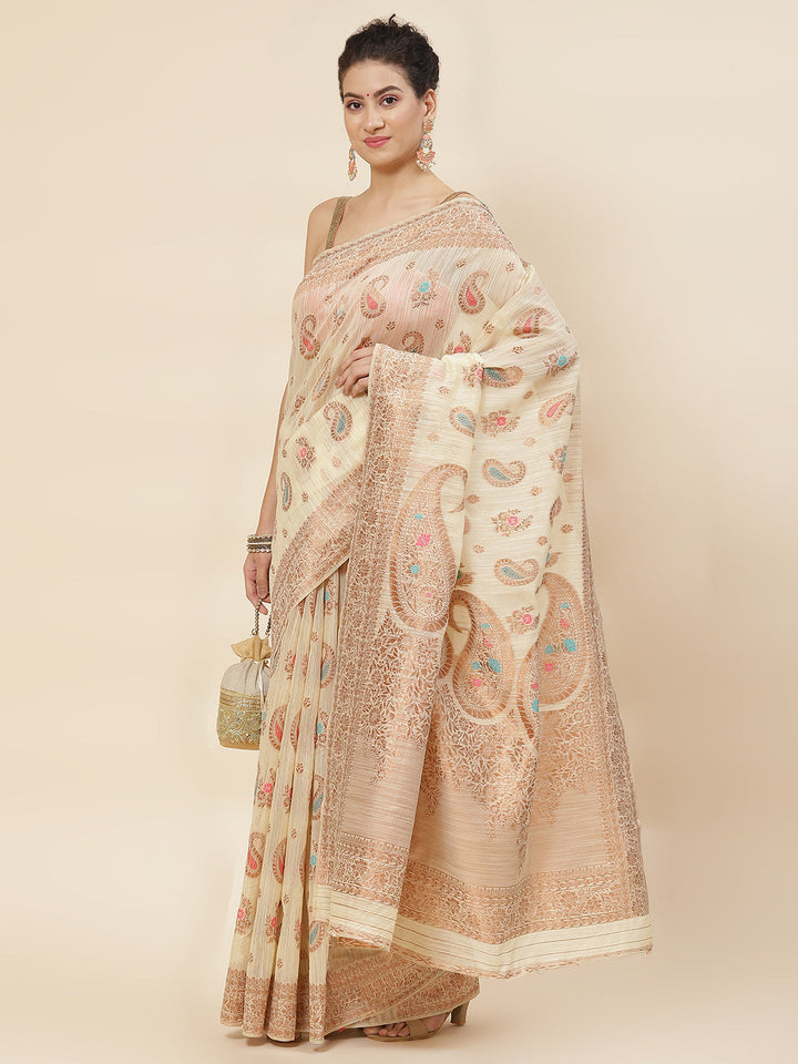 Parsley Woven Cotton Saree