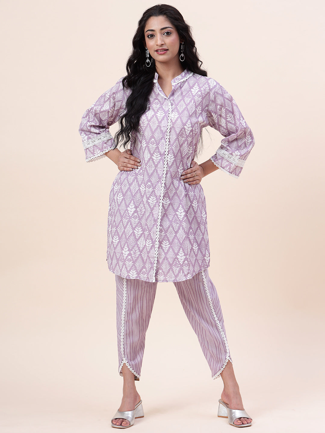 Printed Cotton Kurti With Dhoti Pants