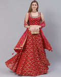 Georgette Khaddi Lehenga with Bandhani Dupatta