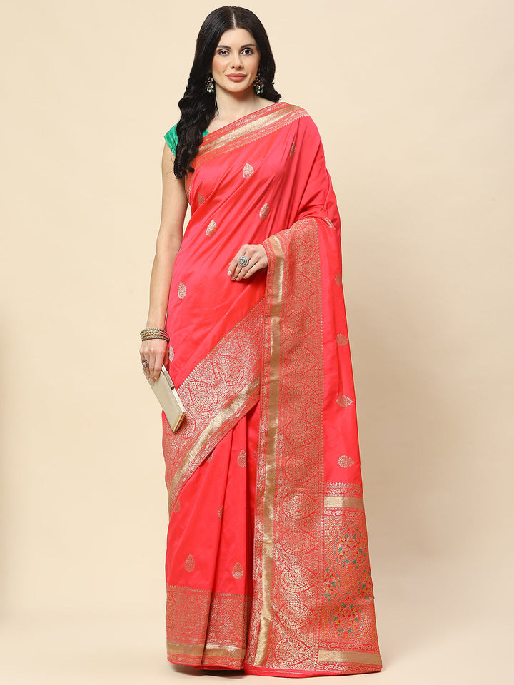 Zari Booti Woven Art Silk Banarsi Saree