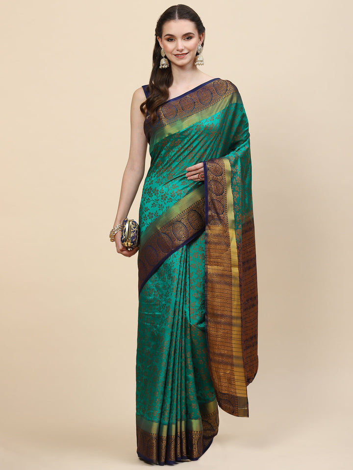 Resham Zari Border Handloom Woven Saree