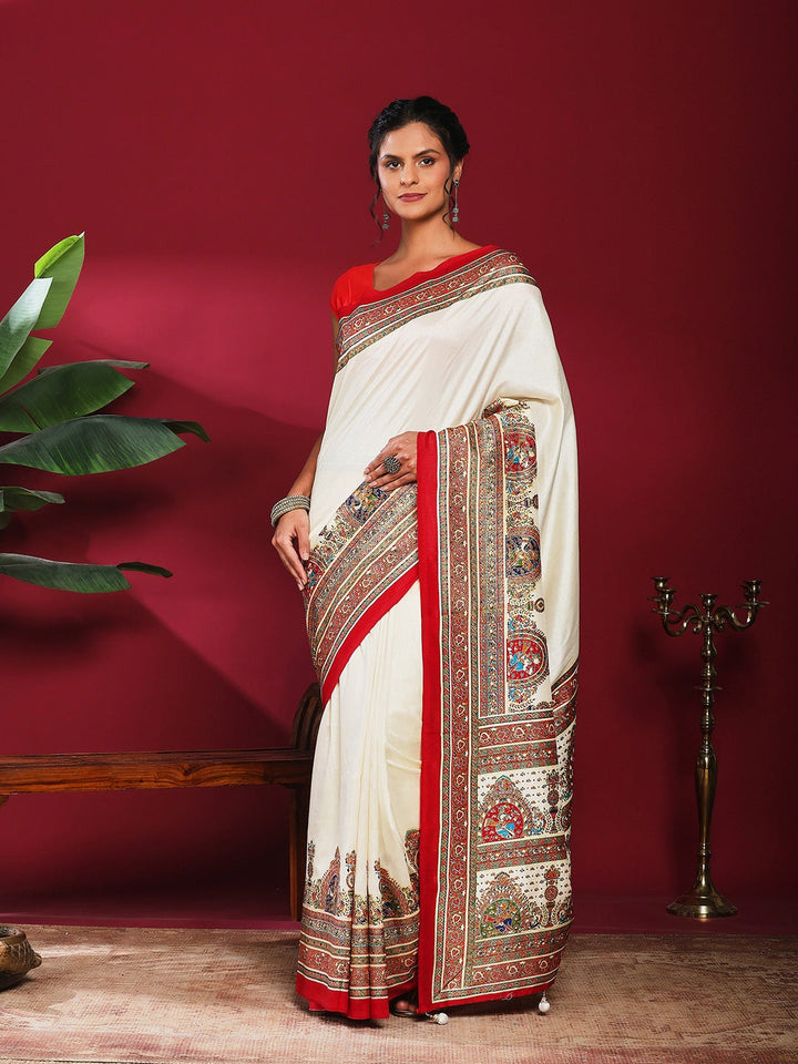 Digital Print Art Silk Saree